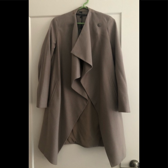 All Saints Ora coat in taupe/grey size 4. - Picture 2 of 9